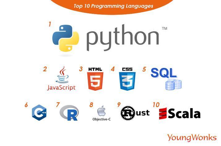Самые популярные языки программирования